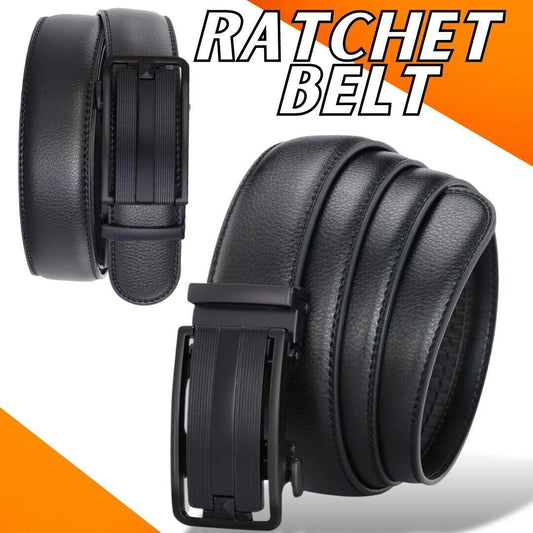 Microfiber Leather Mens Ratchet Belt Belts For Men Adjustable Automatic Buckle – General at AWSMshop