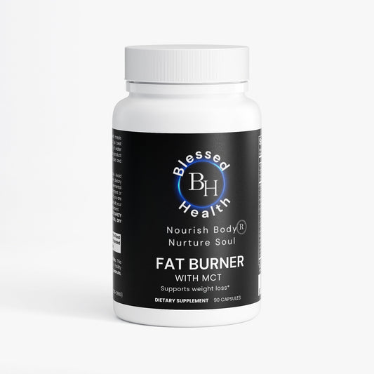 Blessed Health Fat Burner supplement bottle on a white background