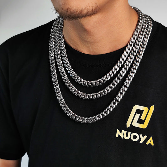 Jewelry Buckle Stainless Steel Cuban Link Chain Encrypted Titanium Steel Necklace – Jewelry at AWSMs