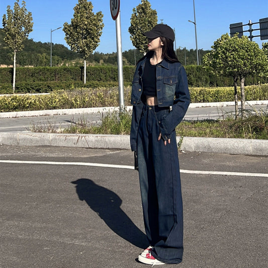 Wide Leg Jeans Two-piece Suit – Suits at AWSMshop.ai