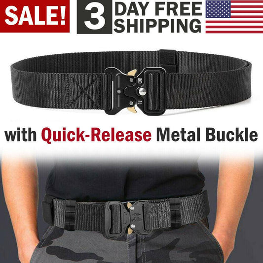 Military Tactical Belt Heavy Duty Security Guard Working Utility Nylon Waistband – General at AWSMsh