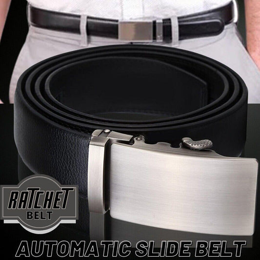 Microfiber Leather Mens Ratchet Belt, Belts For Men Adjustable Automatic Buckle – General at AWSMsho