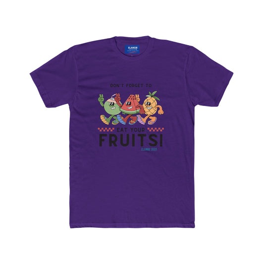 Kids T-shirt Green and Orange Illustrative Groovy Fruits Design