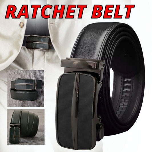 Microfiber Leather Men's Ratchet Belt Belts For Men Adjustable Size, Slide Buckle – General at AWSMs