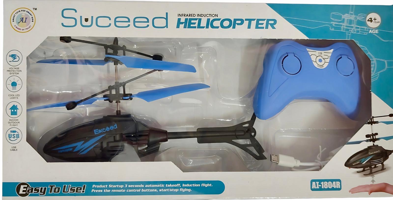 Exceed Helicopter Blue Front side