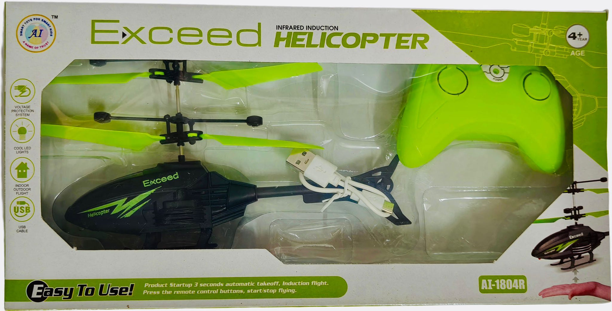 Exceed Helicopter Green Front side