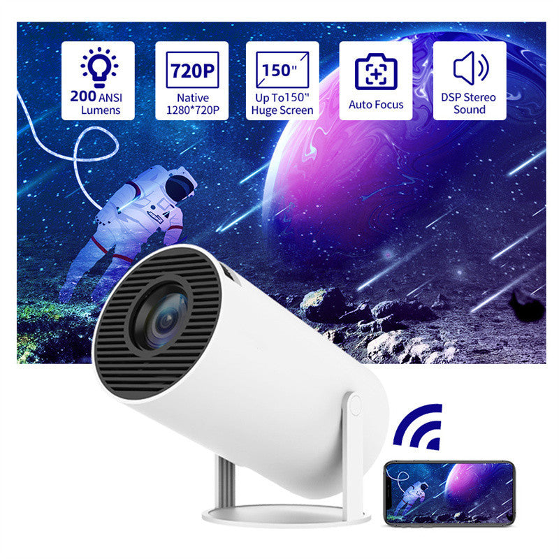 Portable Projector Small Straight Projector For Home Use 180 Degrees Projection Angle Automatic Focu