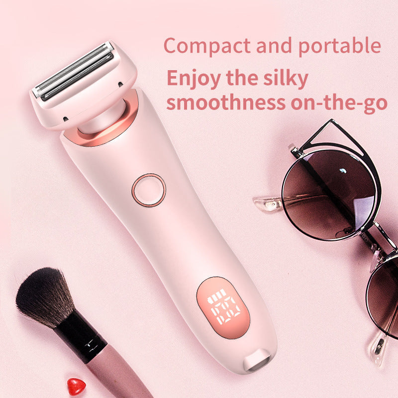2 In 1 Hair Removal Epilator USB Rechargeable Trimmer Women Body Razor Face Leg Armpit Bikini Hand P