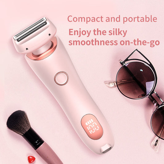 2 In 1 Hair Removal Epilator USB Rechargeable Trimmer Women Body Razor Face Leg Armpit Bikini Hand P